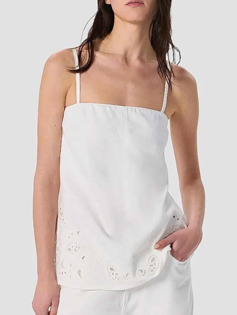 rag & bone Ultra Featherweight Aurora Eyelet Top